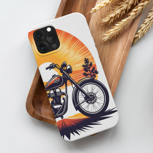 Motor Bike And Sunrise iPhone 11 Pro Customized Printed Phone Cover
