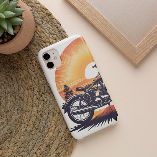 Motor Bike And Sunrise iPhone 11 Customized Printed Phone Cover