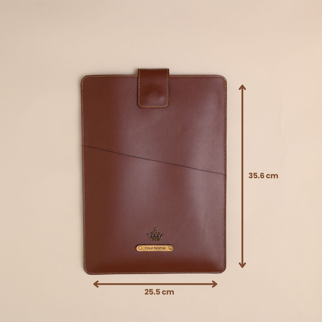 Personalized Office Laptop Sleeve Brown
