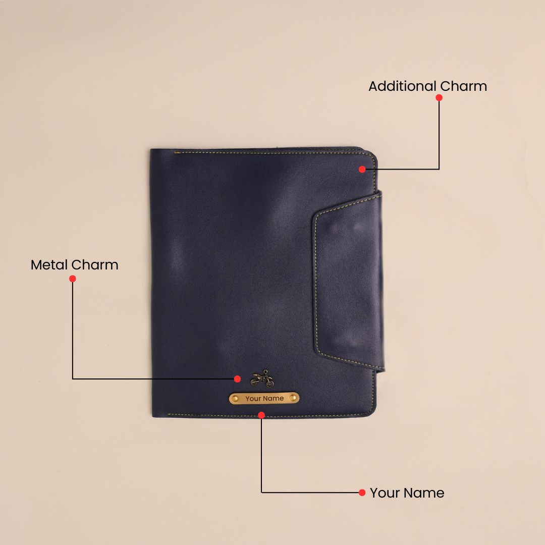 Personalised Office Folder in Navy Blue