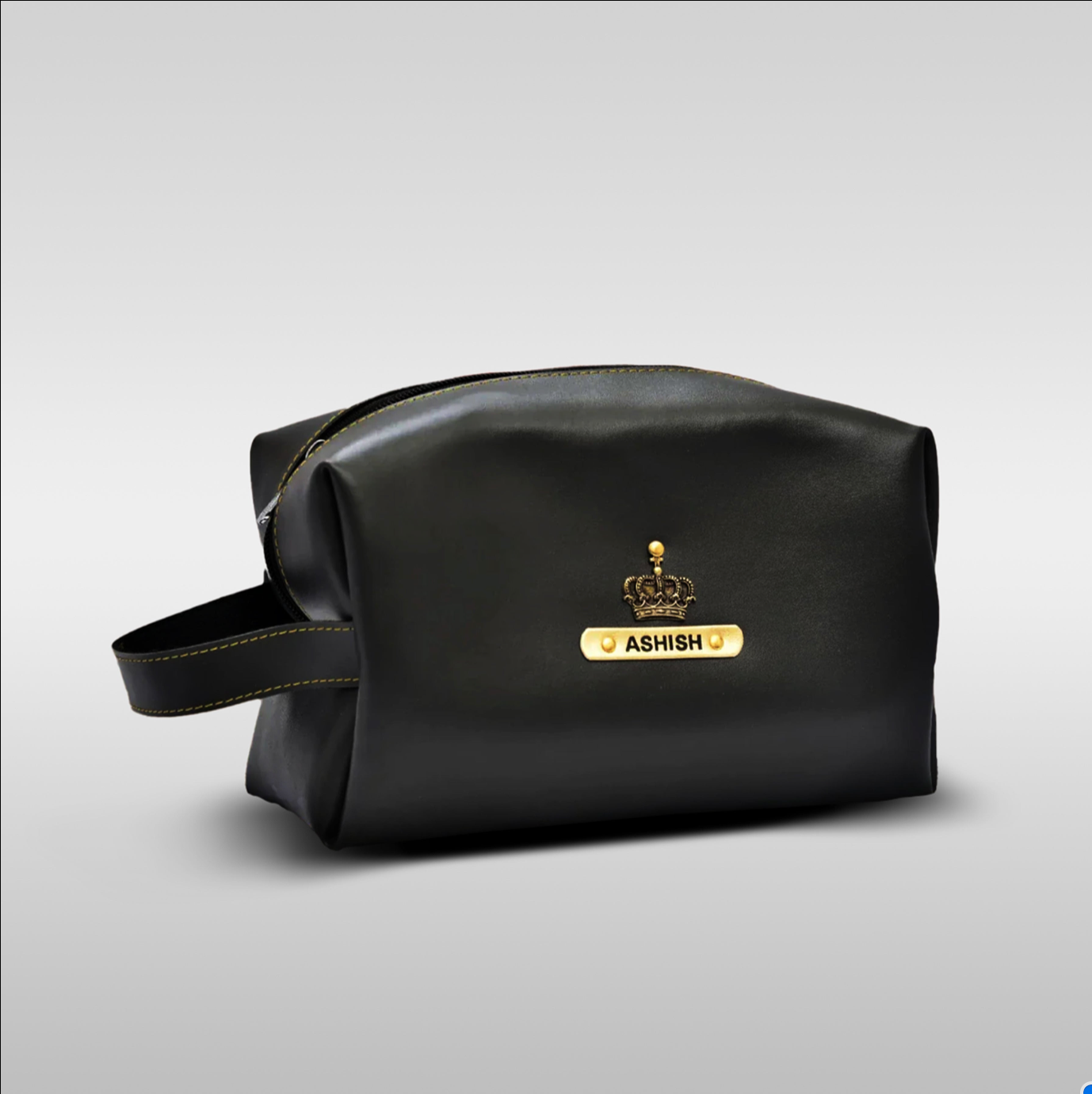Personalised Large Vanity Pouch Black