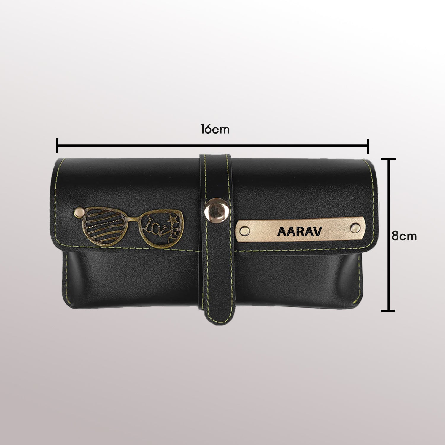 Personalized Black Eyewear Case – Premium Custom Goggle Case with Name Engraving