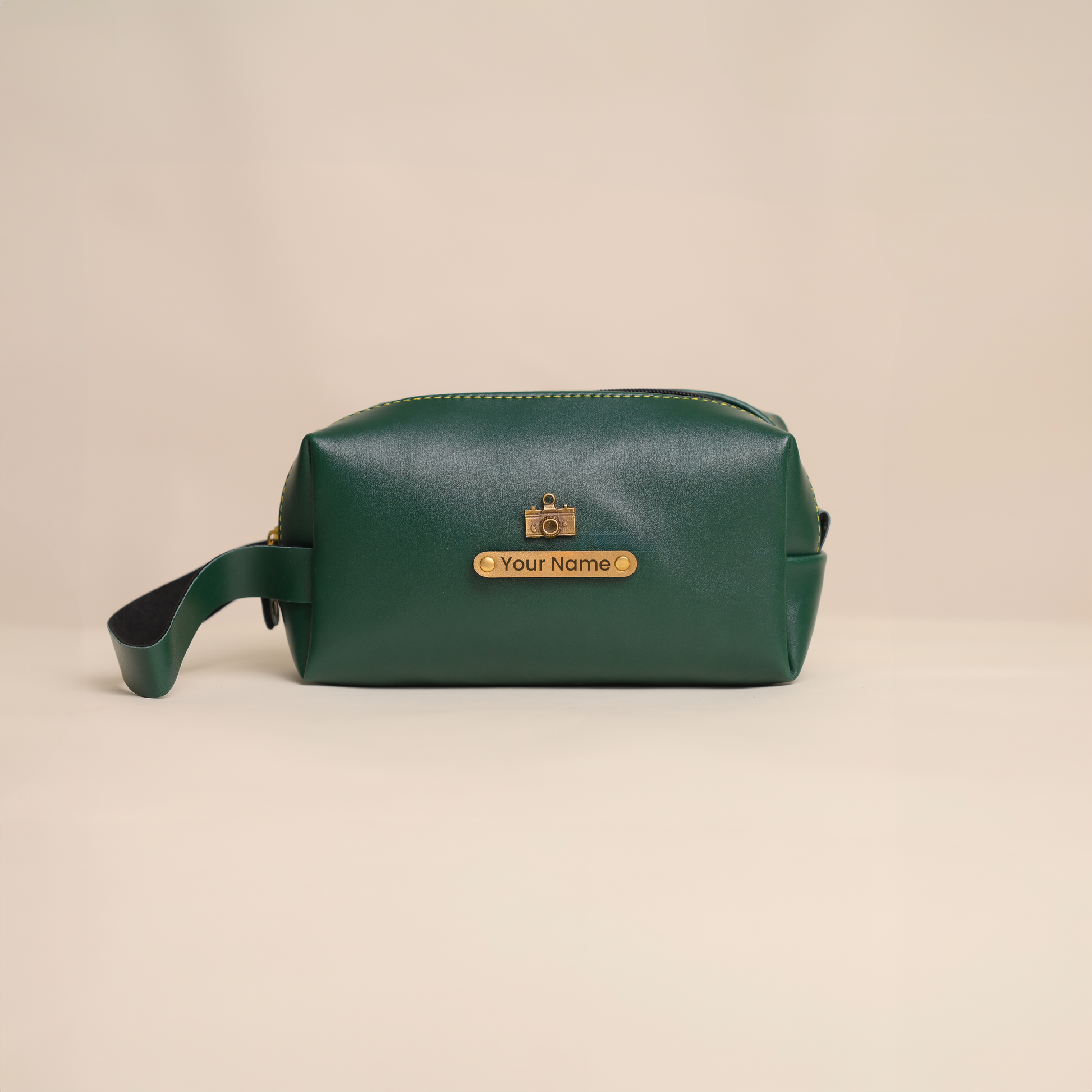 Personalised Large Vanity Pouch Green