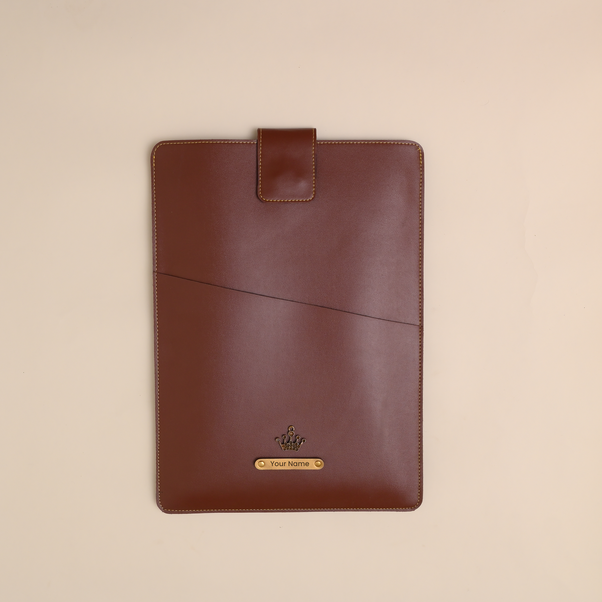 Personalized Office Laptop Sleeve Brown