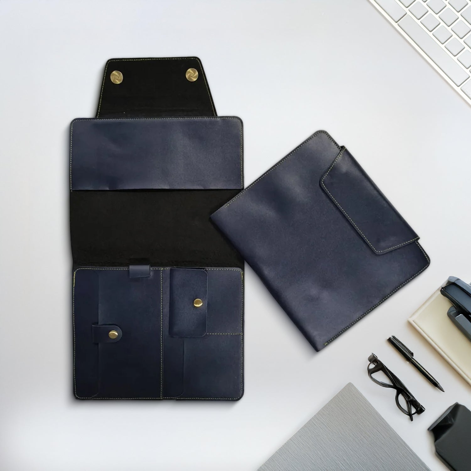 Personalised Office Folder in Navy Blue