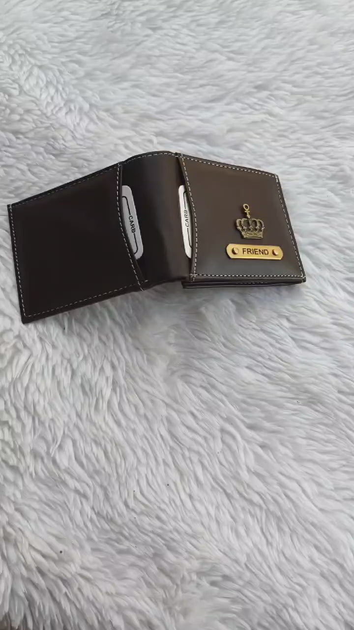 Personalized Black Leather Wallet – Premium 12 Card Slot Organizer for Men