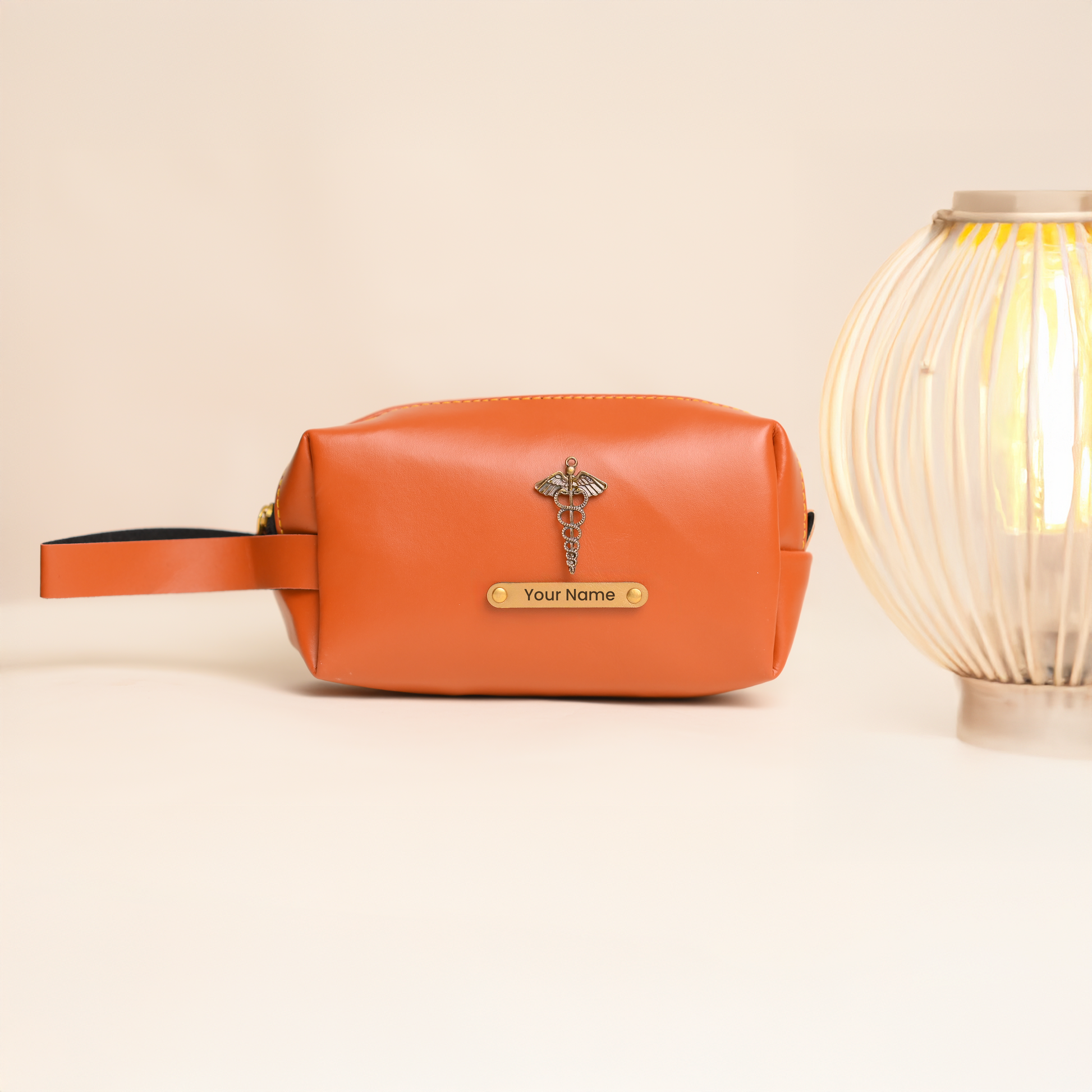 Personalised Large Vanity Pouch Tan