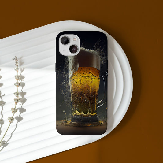 Beer Glass iPhone 15 plus Customized Printed Phone Cover