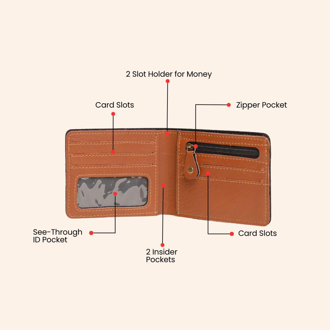 Personalised Men Wallet Tan