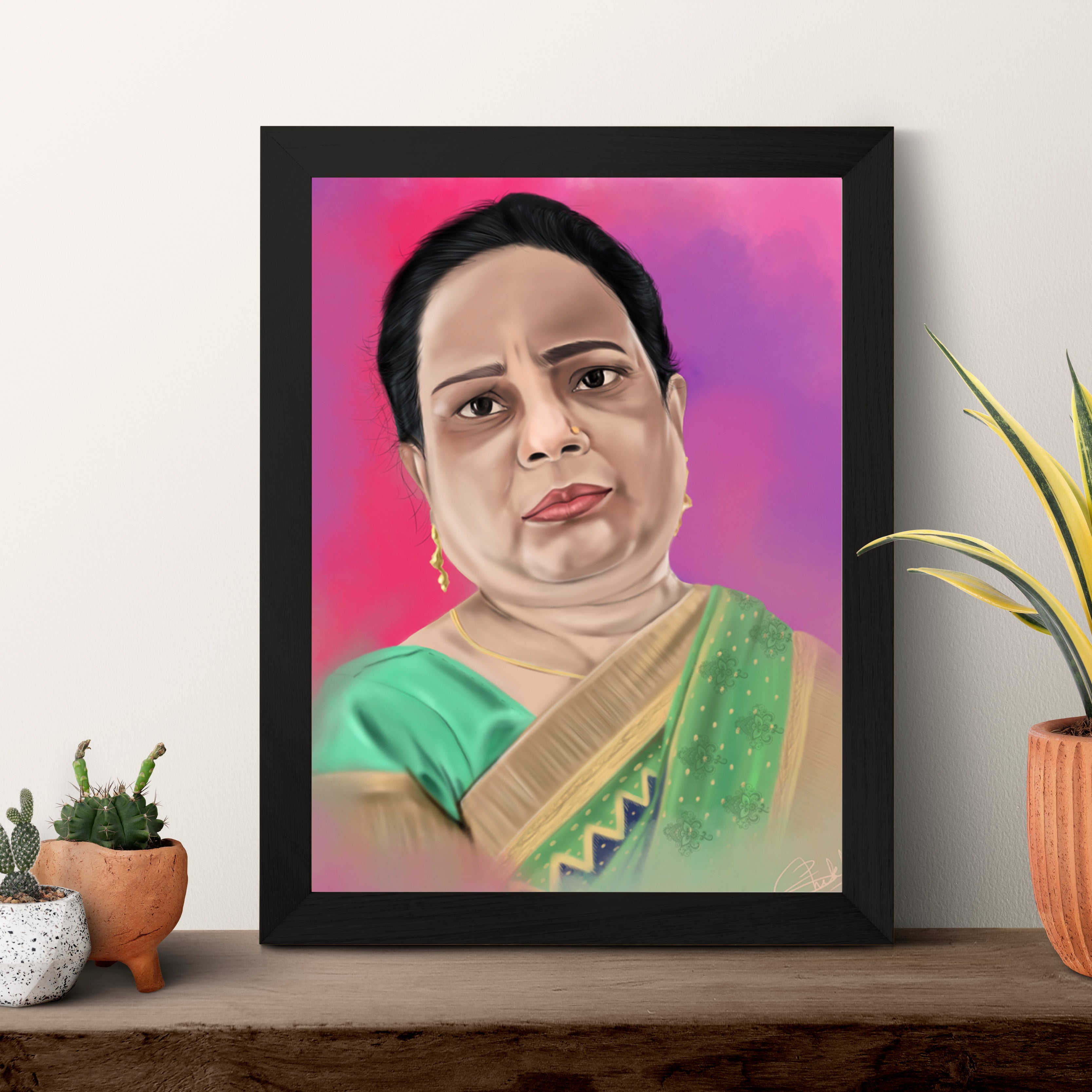 Digital Oil Painting Photo Frame