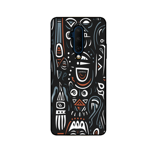 Black Doodle One Plus 7T Pro Phone Cover