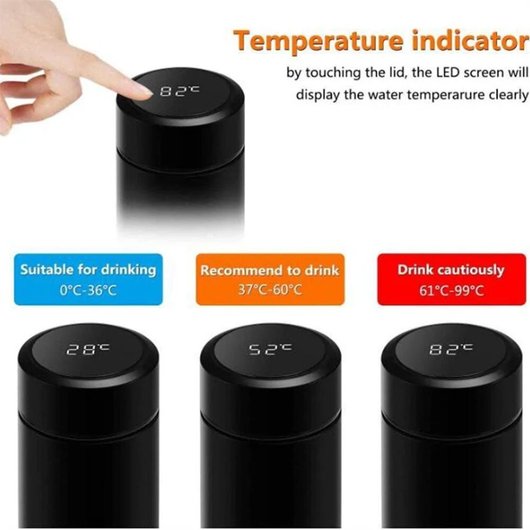 Personalised Temperature water Bottle With Smart Display