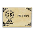 Personalized Wooden Engraved 25th Anniversary Frame for Gift