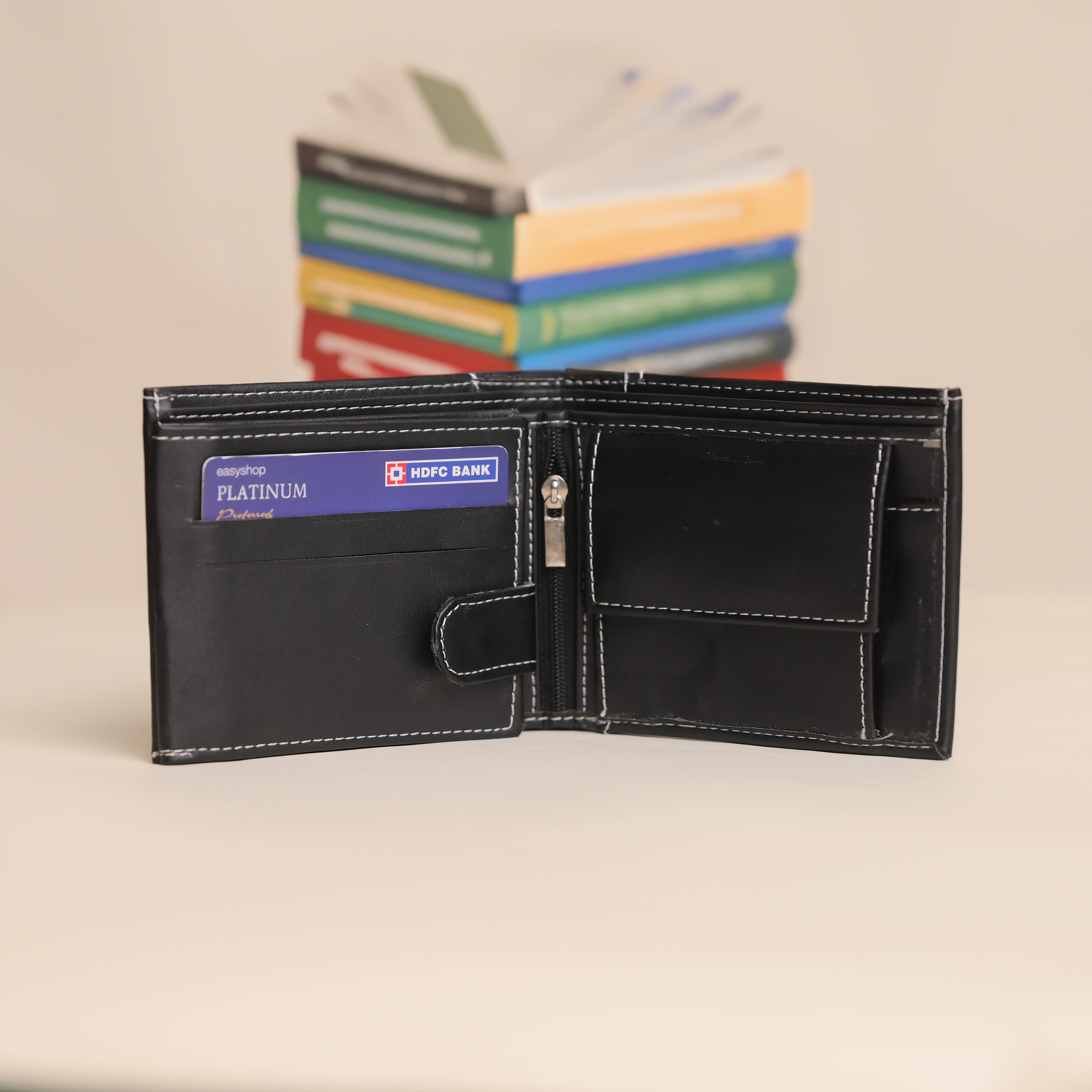 Personalized Black Leather Wallet – Premium 12 Card Slot Organizer for Men