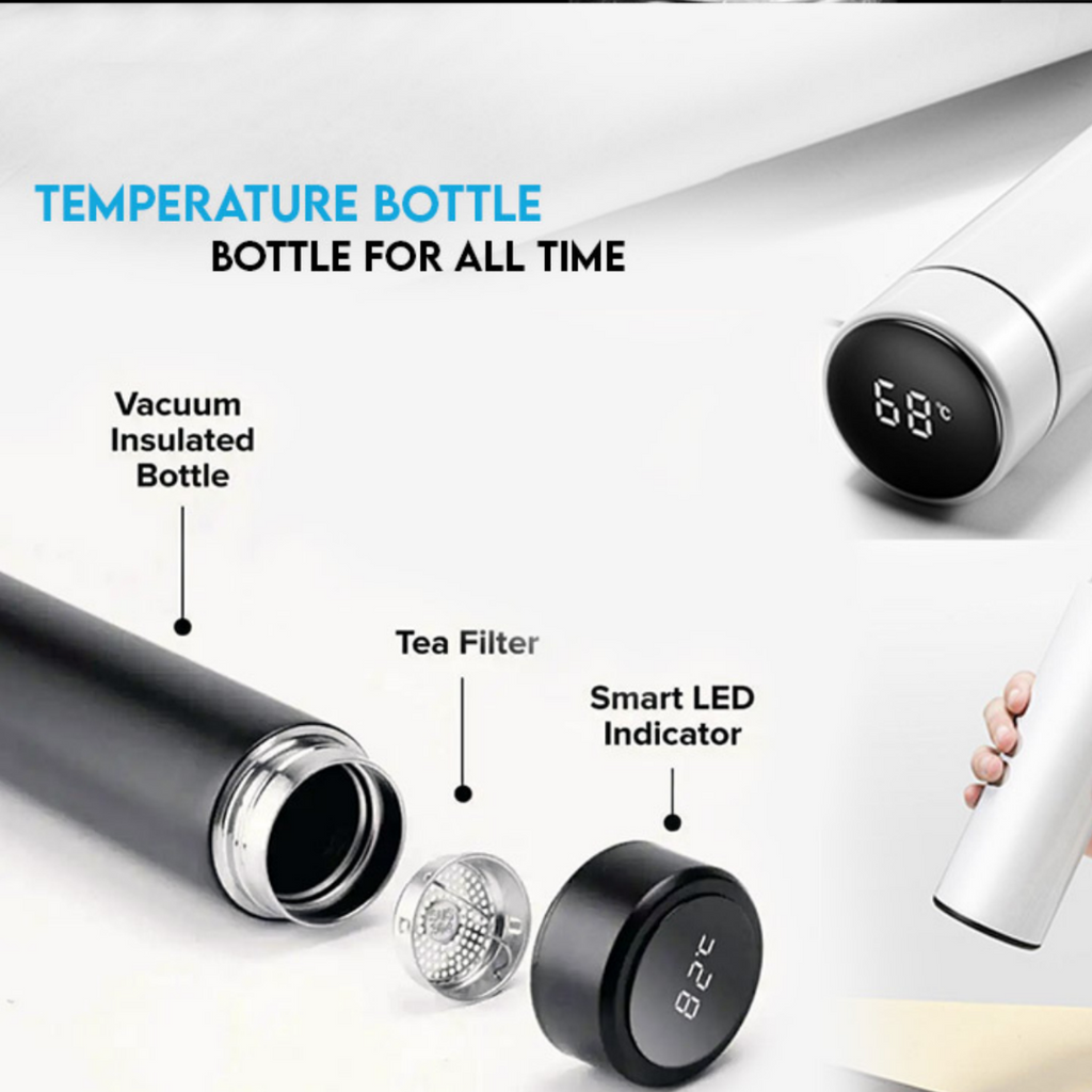 Personalised Temperature water Bottle With Smart Display