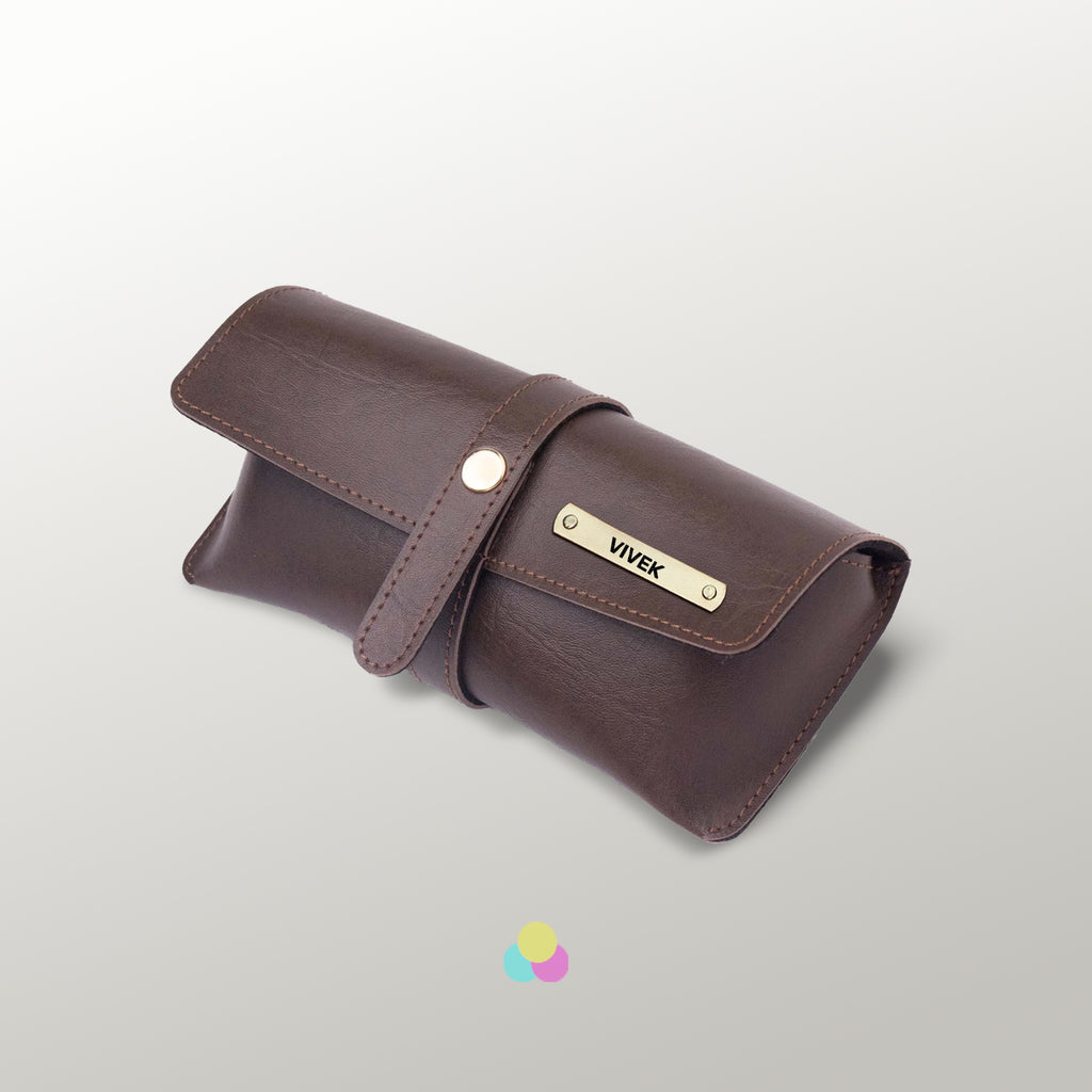 Personalised Leather Goggle Case - Premium Textured Crafted