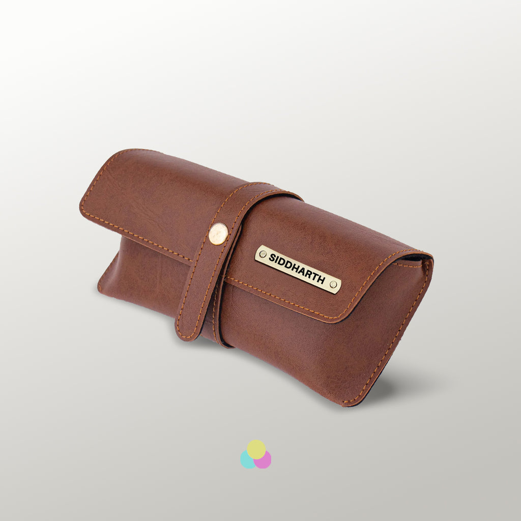 Personalised Leather Goggle Case - Premium Textured Crafted