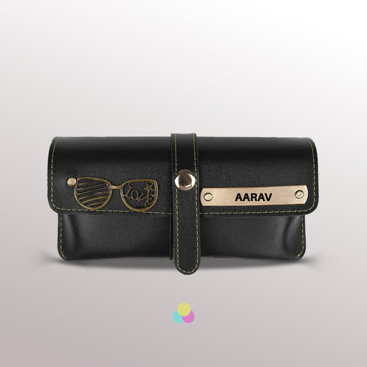 Personalised Leather Goggle Case - Classic Finish