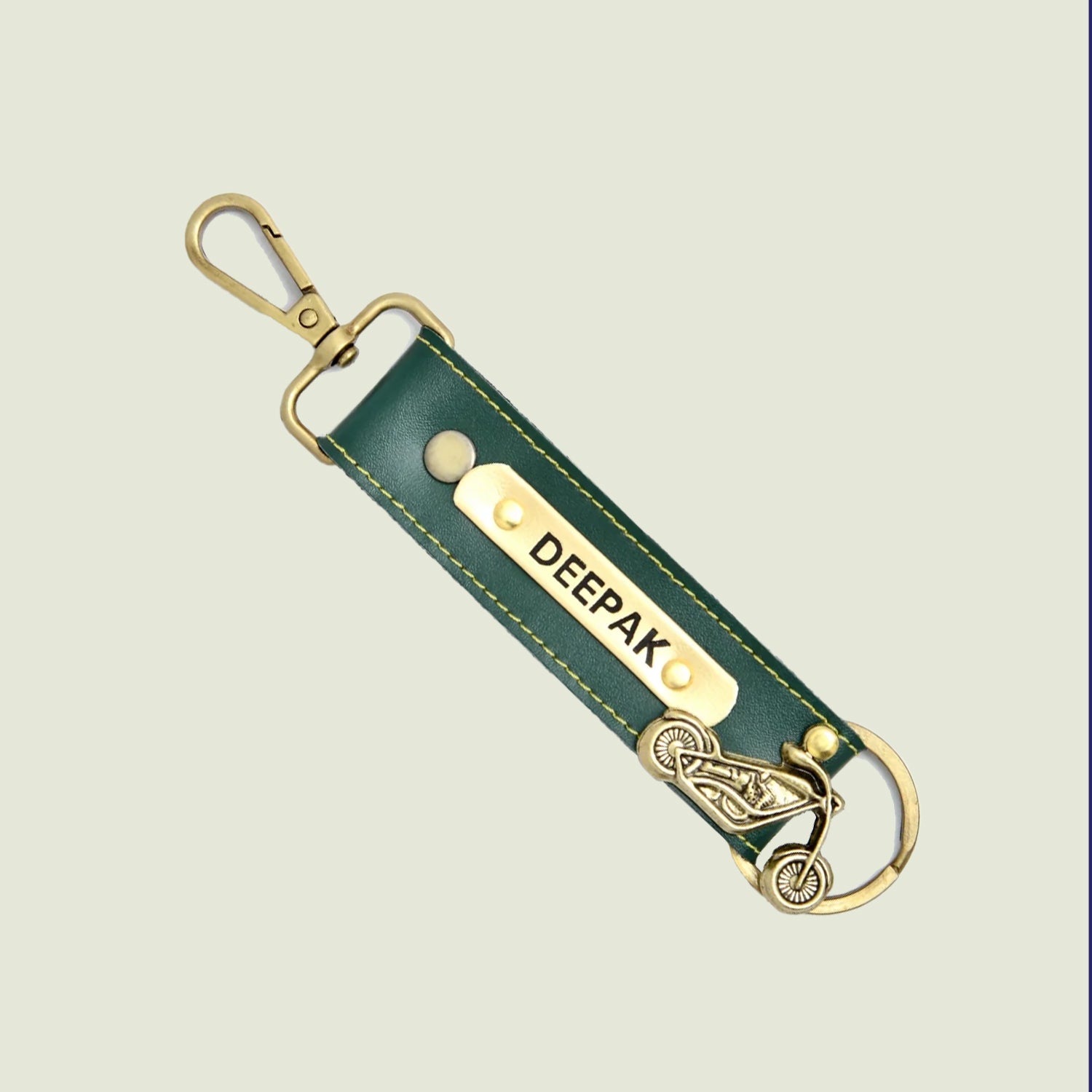 Personalised Leather Keychain - Classic Finish