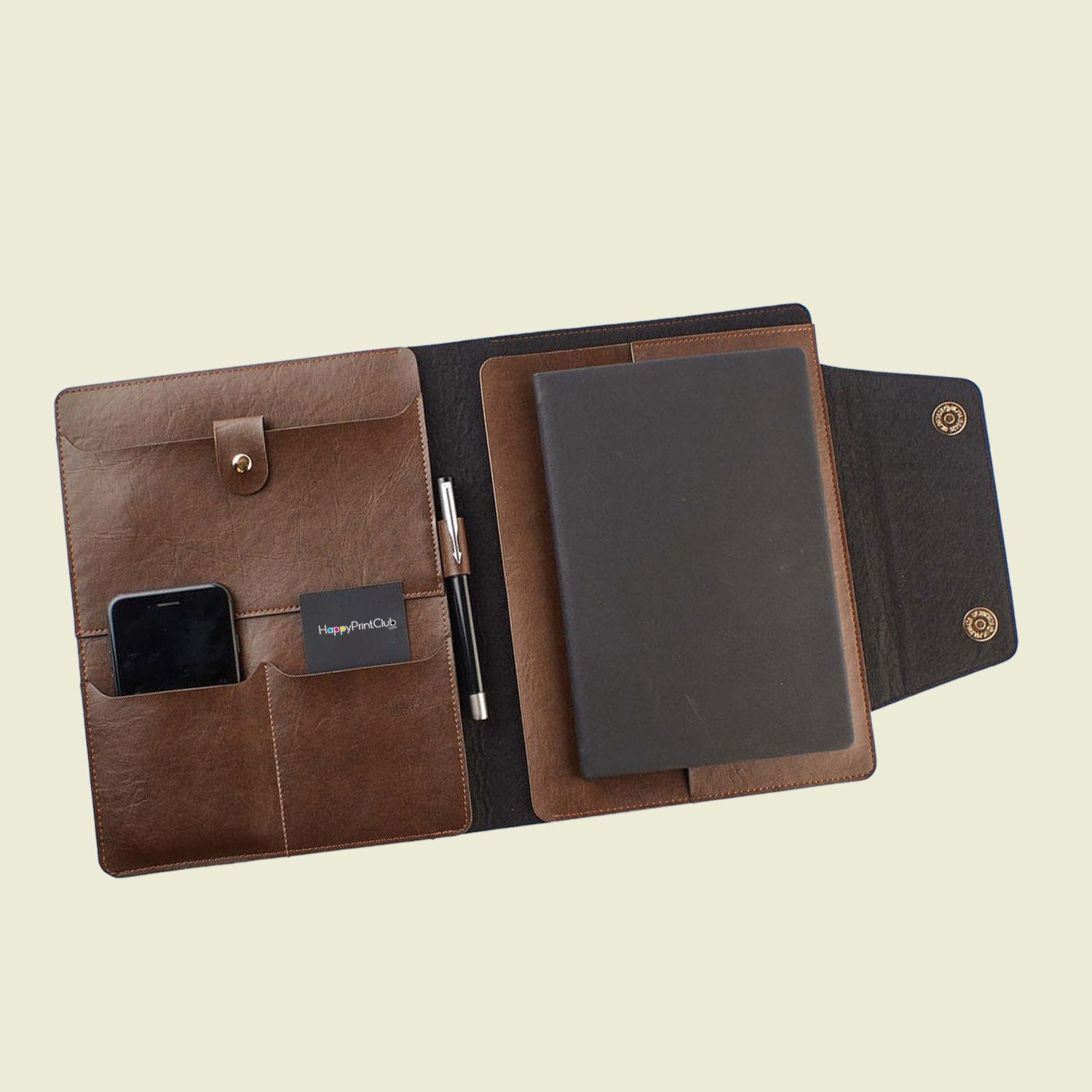 Personalised Office Folder in Brown