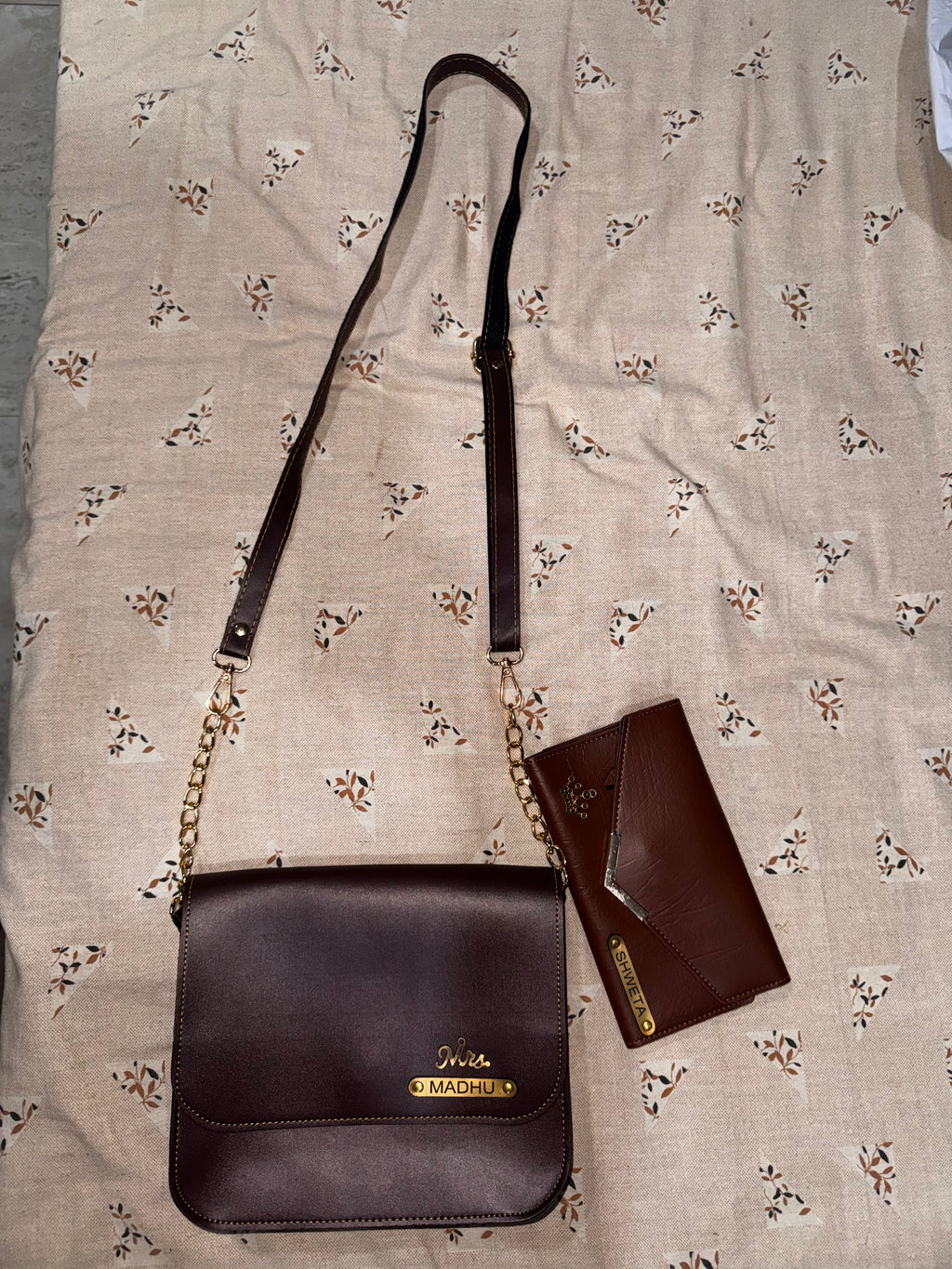 Personalized Leather Sling Bag for Women