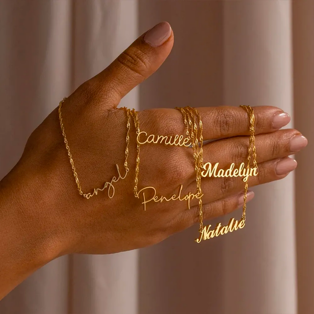 Customize Signature style name necklace