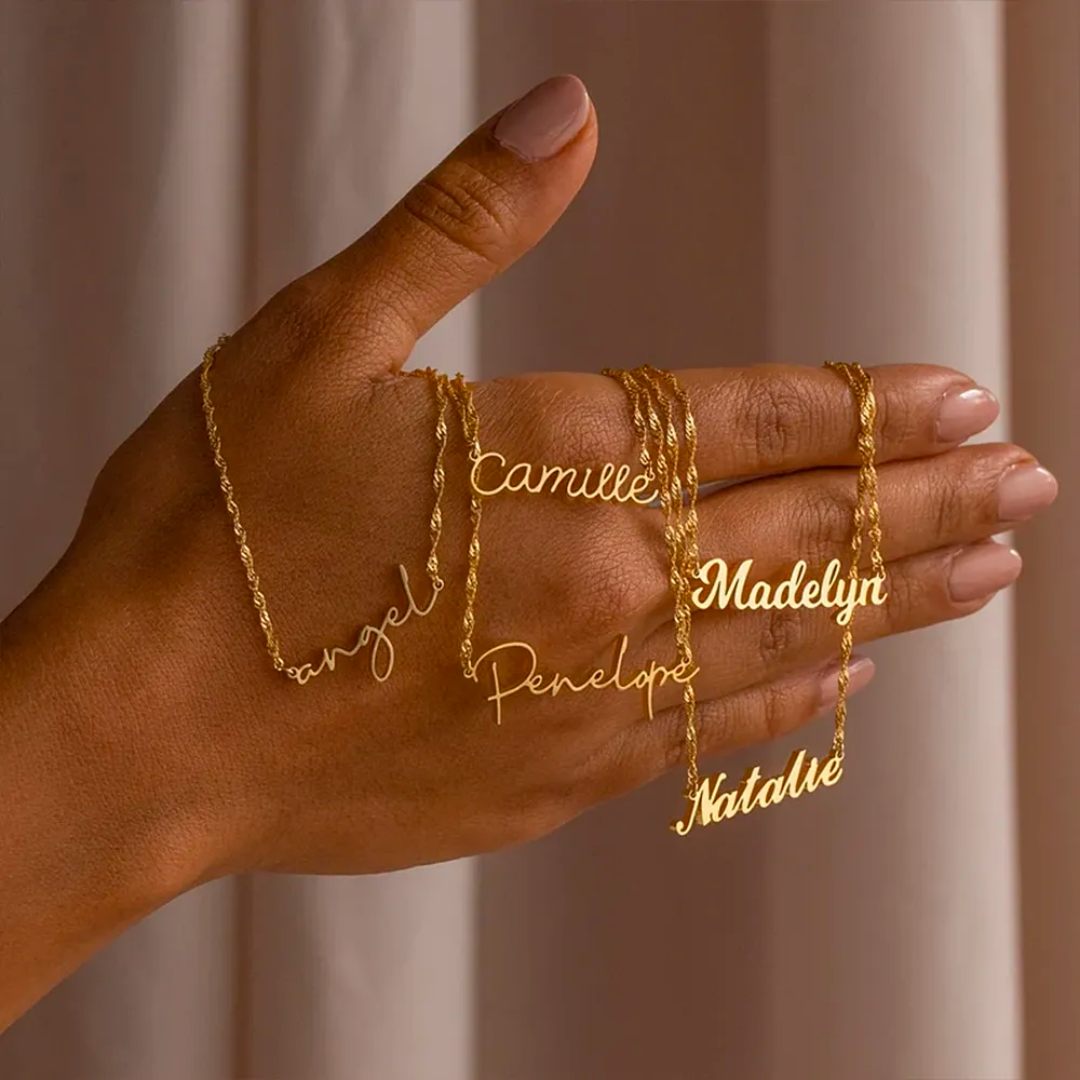 Customize Signature style name necklace