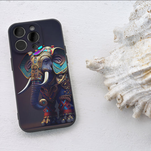 Elegant Elephant iPhone 15 Pro Customized Printed Phone Cover