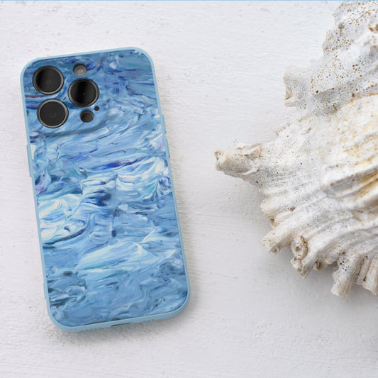 Sea Water Texture iPhone 15 Pro Customized Printed Phone Cover