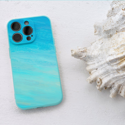 Blue Texture iPhone 15 pro Customized Printed Phone Cover