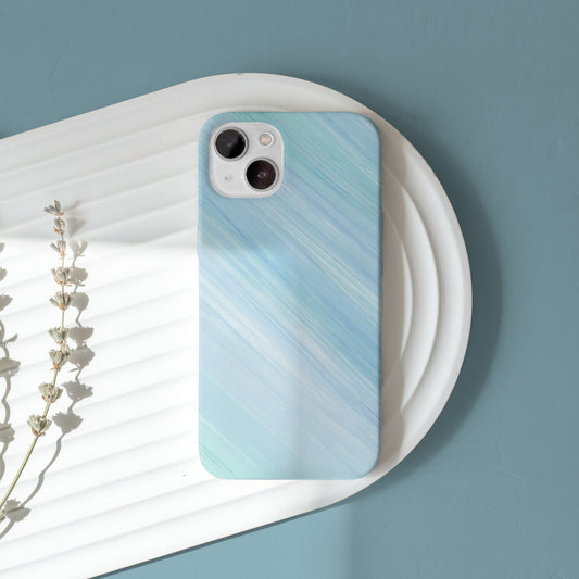 Light Blue  Customized Printed Phone Cover