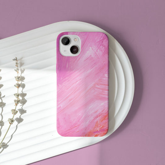 Pink Texture iPhone 15 Customized Printed Phone Cover