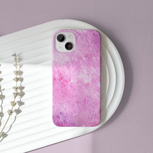 Acrylic Pink  Customized Printed Phone Cover