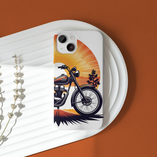 Motor Bike and Sunrise Customized Phone Cover for iPhone 13