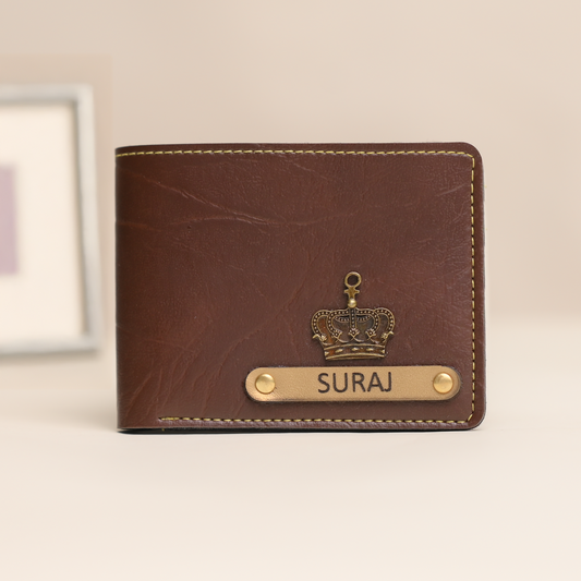 Personalised Men Wallet Brown