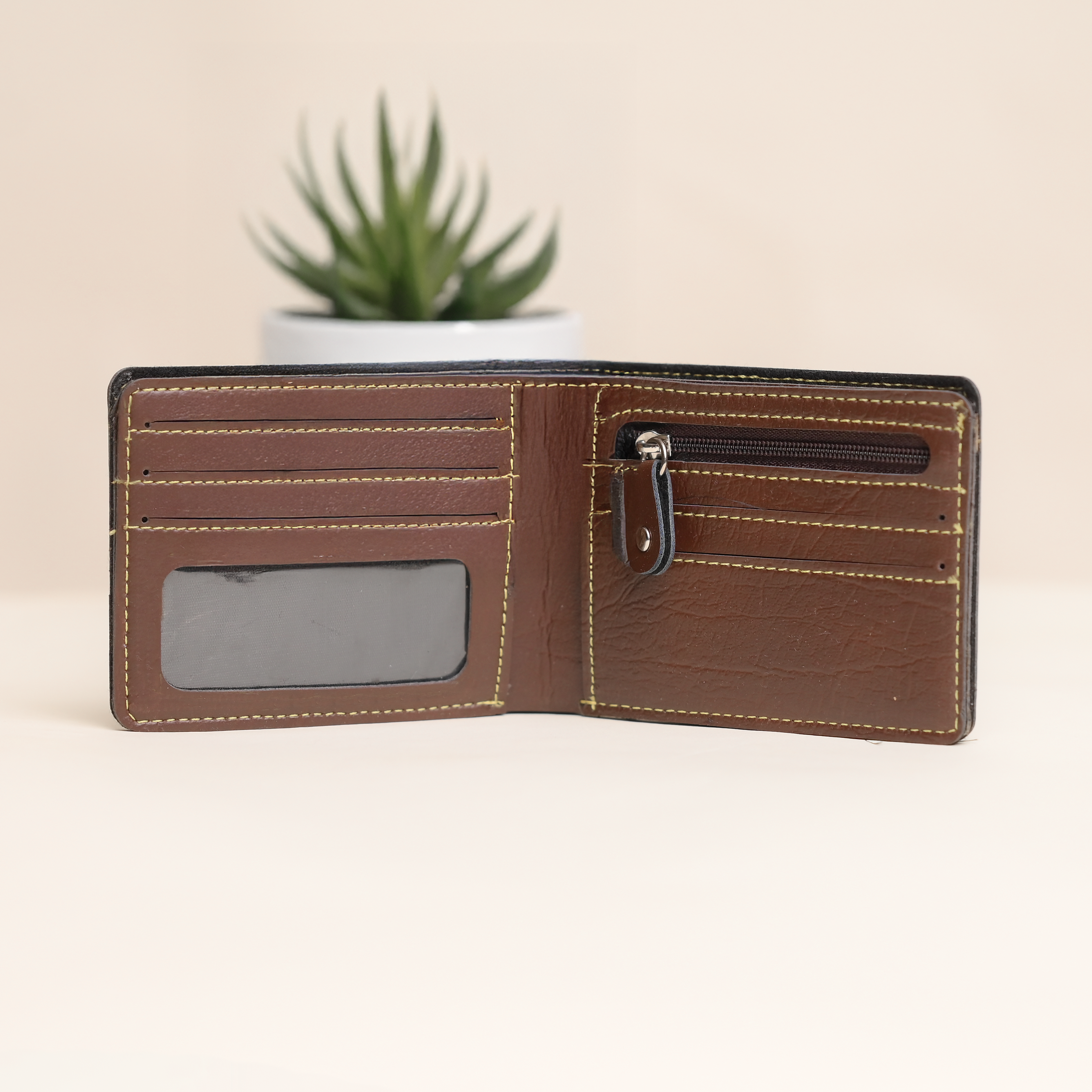 Personalised Men Wallet Brown