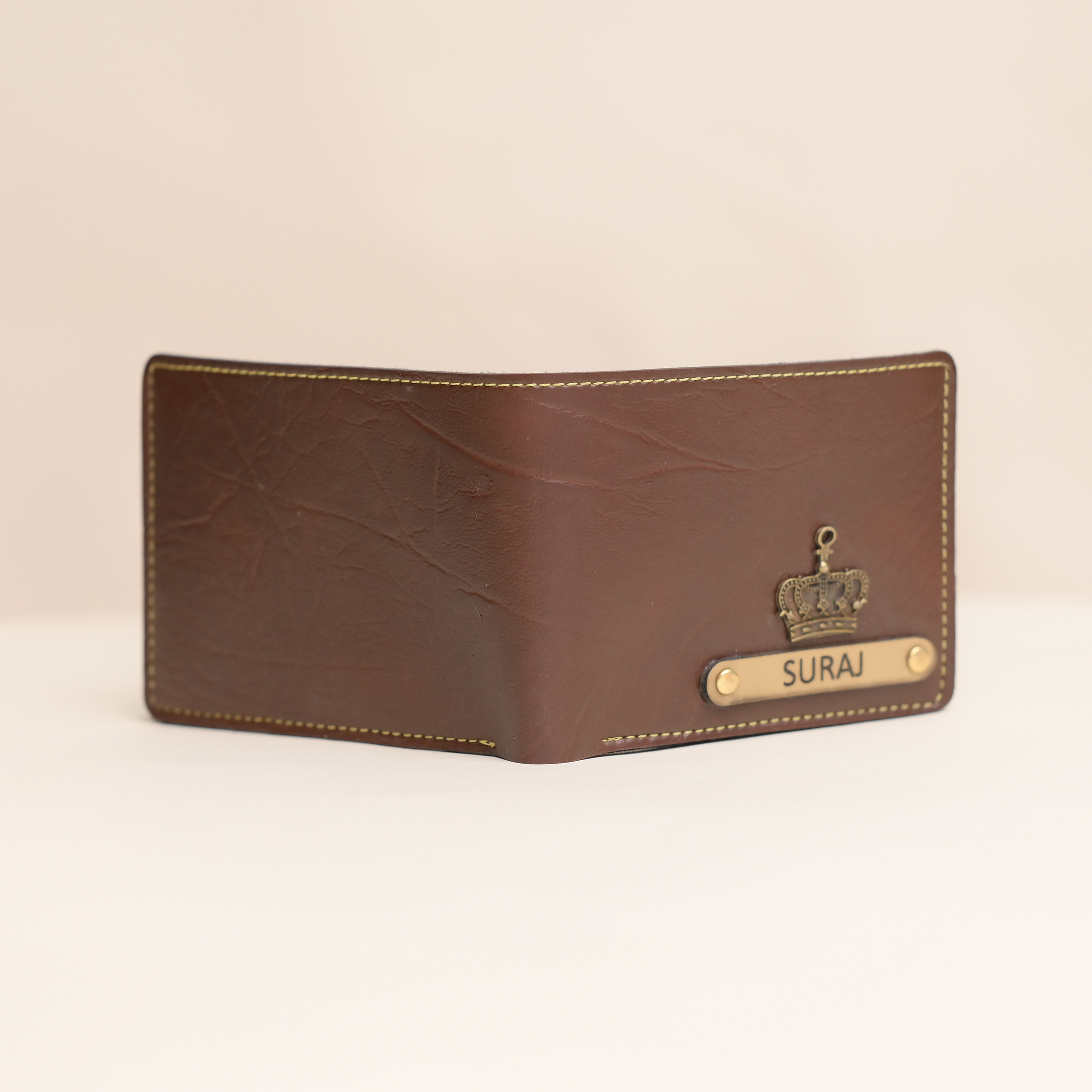 Personalised Men Wallet Brown