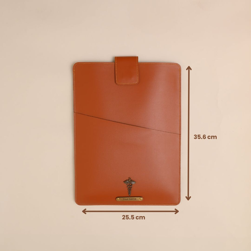 Personalized Office Laptop Sleeve Tan