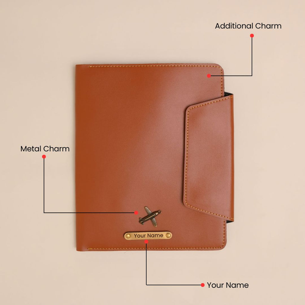 Personalised Office Folder in Tan
