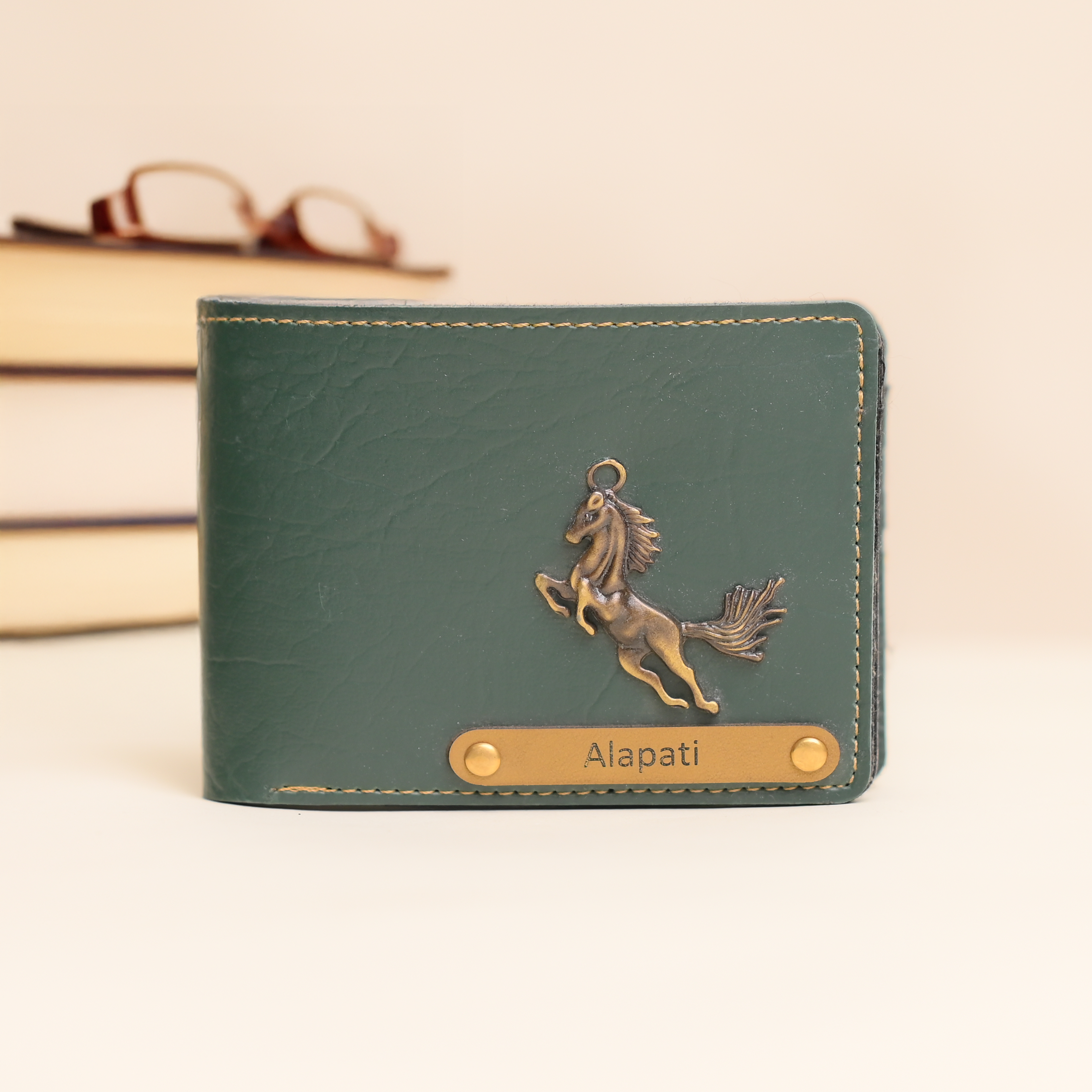 Personalised Men Wallet Green