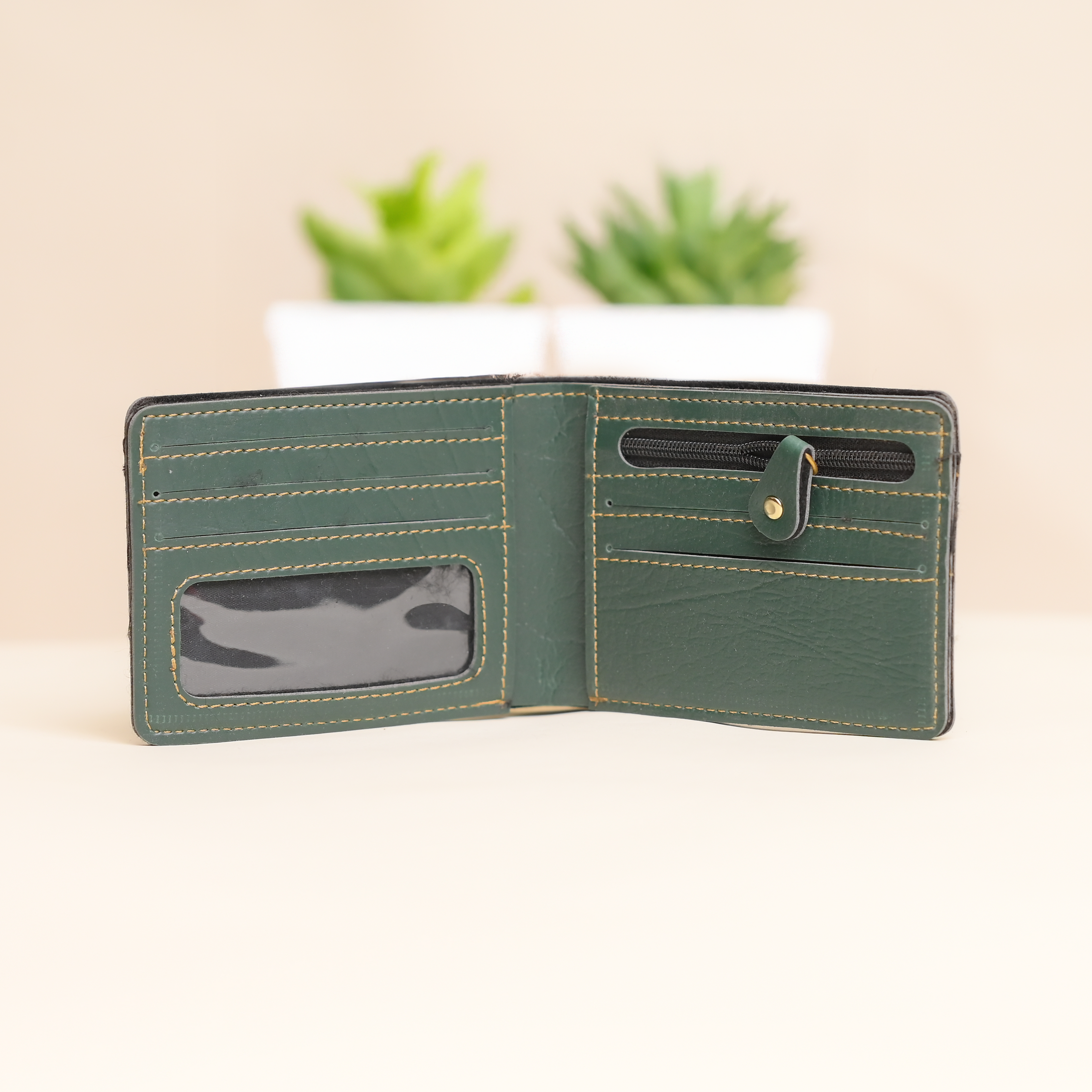 Personalised Men Wallet Green