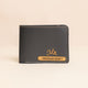 Personalized Black Men’s Wallet – Custom Engraved Leather Wallet for Him