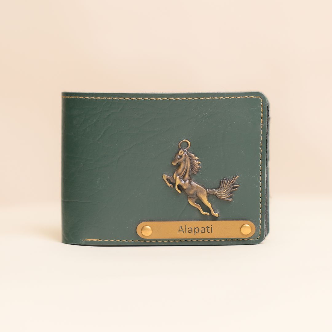 Personalised Men Wallet Green