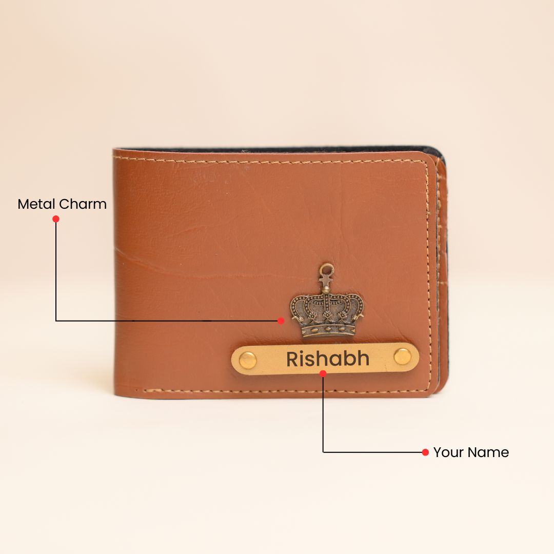 Personalised Men Wallet Tan