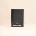 Personalized Passport Cover in Black – Leather Travel Accessory