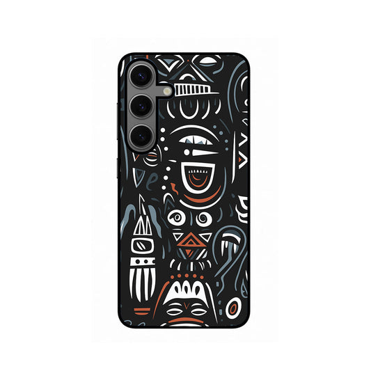 Black Doodle Samsung Galaxy S24 Plus Phone Cover