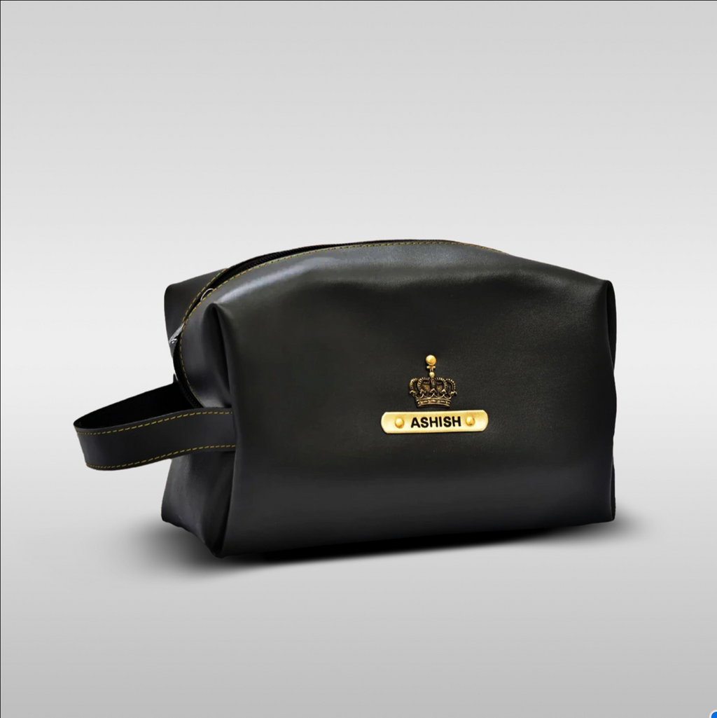 Personalised Large Vanity Pouch Black