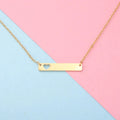Gold Hollow Heart Necklace