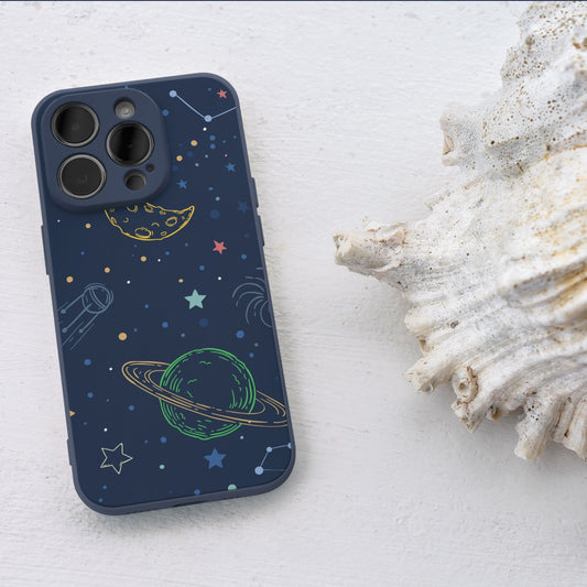 Moon and Star iPhone 14 Pro Customized Printed Phone Cover