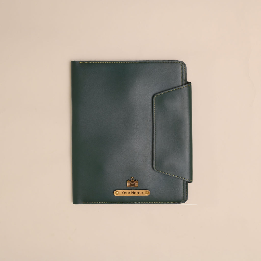 Personalised Office Folder in Green